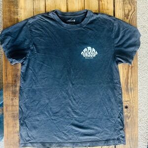 Arbor Venice T-Shirt Organic Cotton Graphic Mens Large Charcoal Grey Mushroom